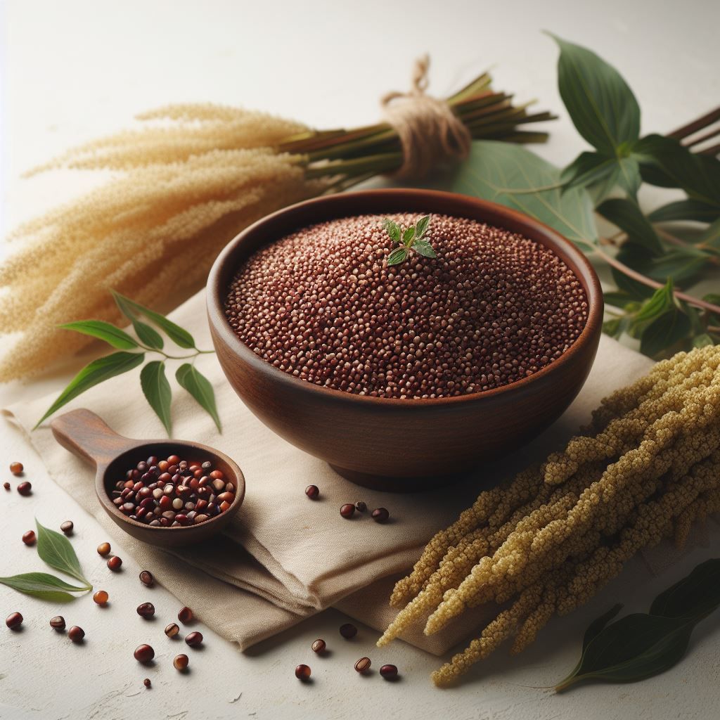 Red millet grains